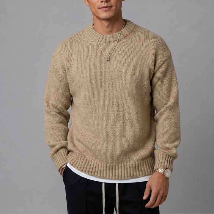 James | Elegant Ribbed Crewneck Sweatshirt