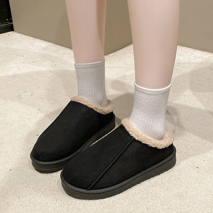 Janet | Effortless Faux Fur Trim Padded Winter Slippers