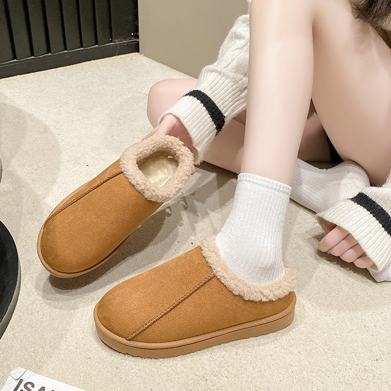Janet | Effortless Faux Fur Trim Padded Winter Slippers