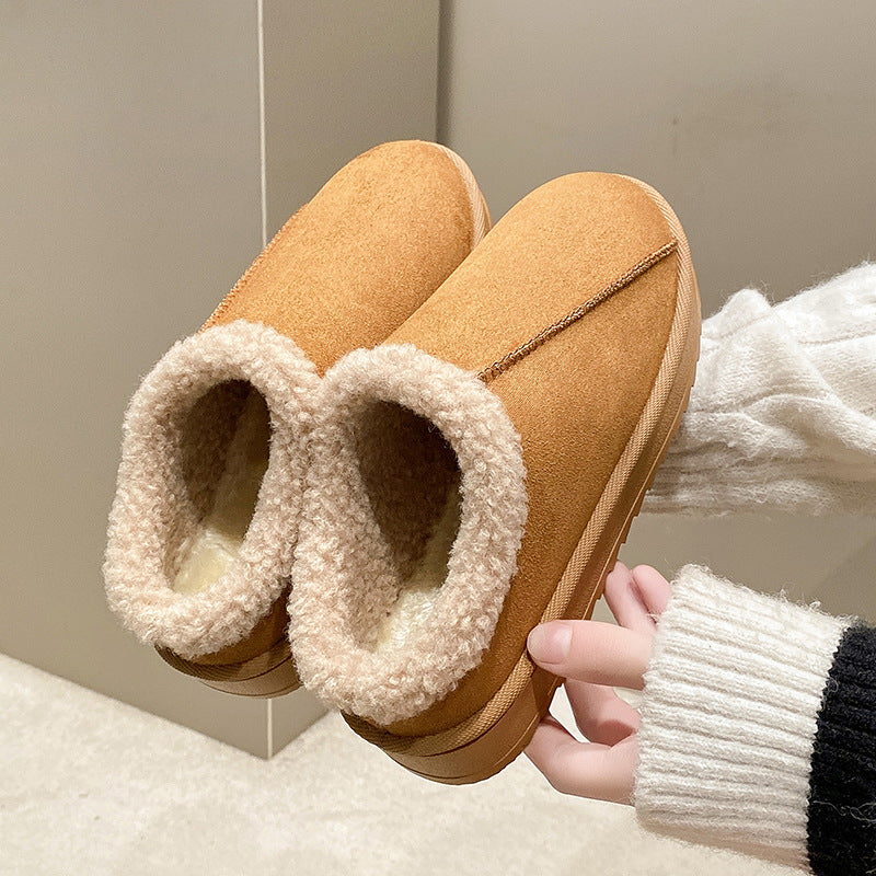 Janet | Effortless Faux Fur Trim Padded Winter Slippers