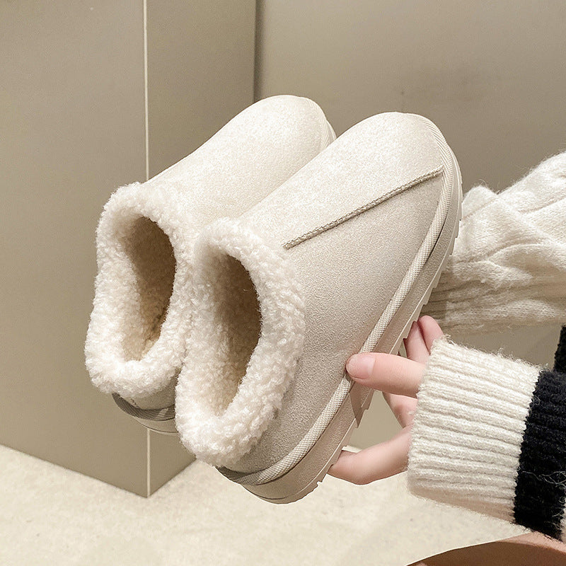 Janet | Effortless Faux Fur Trim Padded Winter Slippers