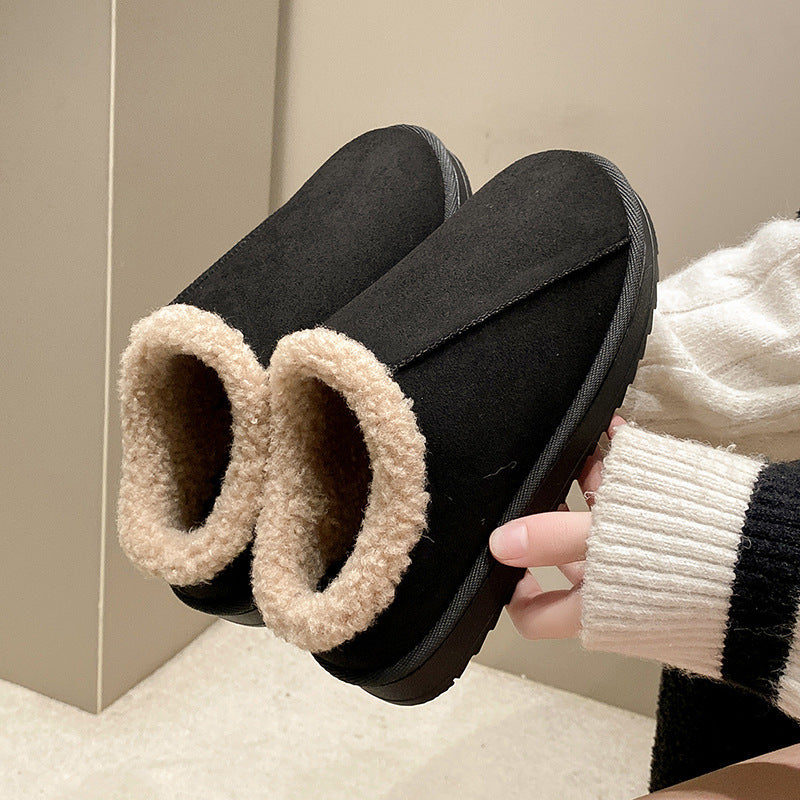 Janet | Effortless Faux Fur Trim Padded Winter Slippers