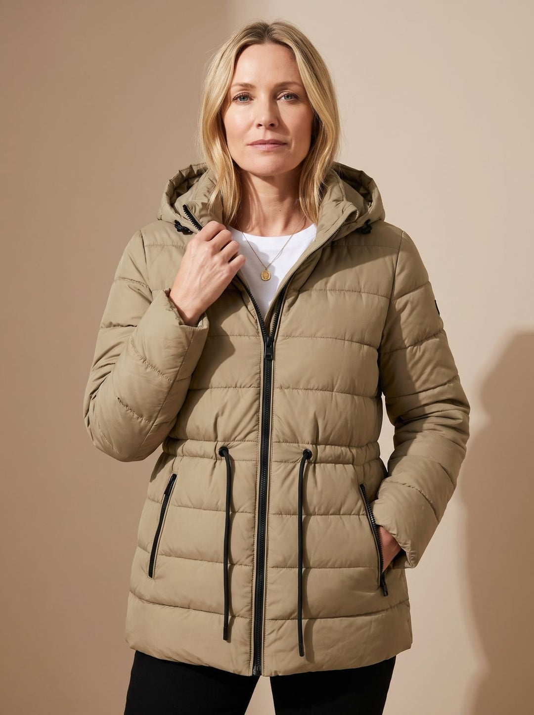 Janet | Quilted Hooded Longline Winter Puffer Jacket