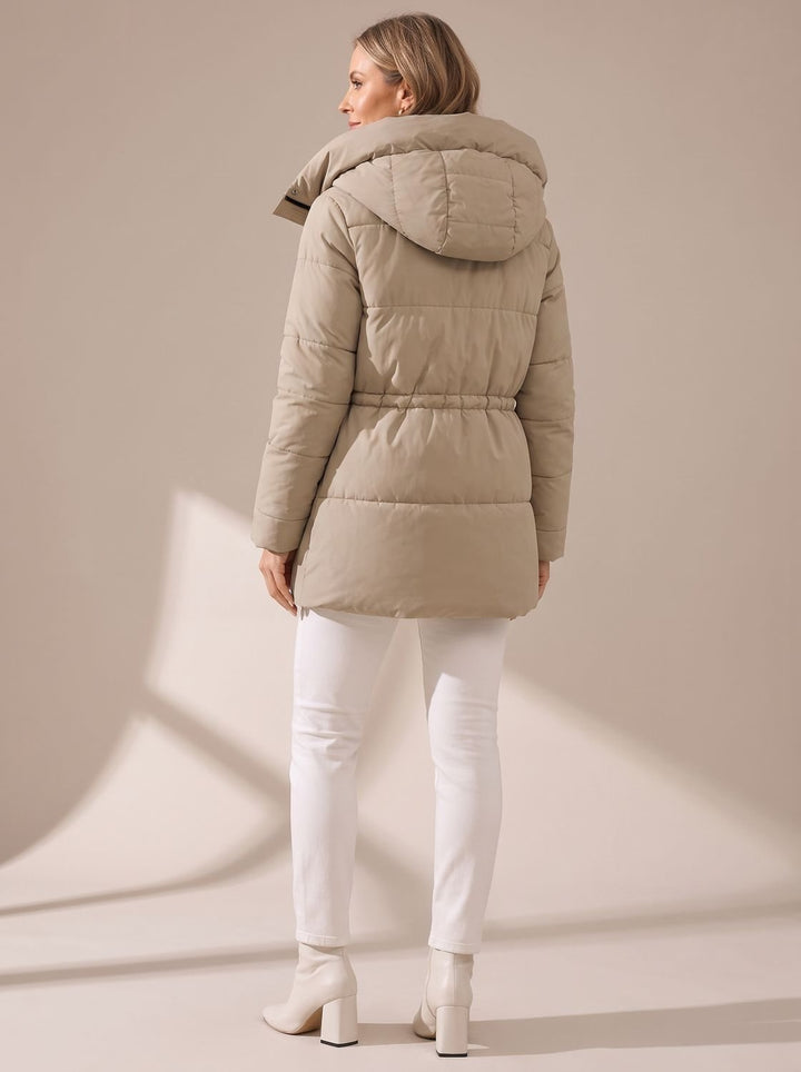 Janet | Quilted Hooded Longline Winter Puffer Jacket
