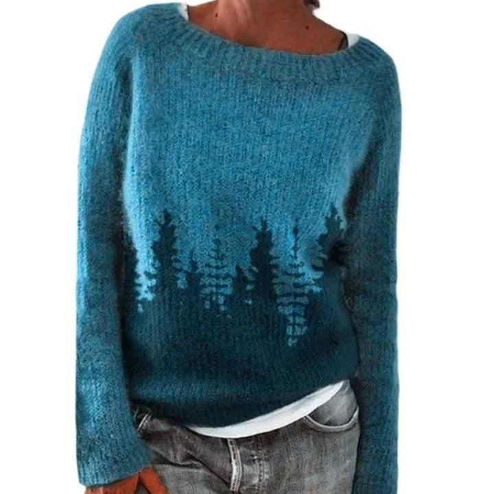 Janet | Refined Fair Isle Crew Neck Christmas Sweater Women