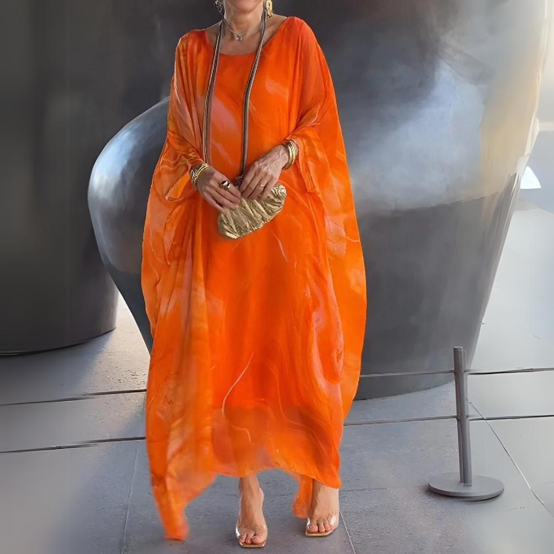 Janet | Relaxed Kaftan Long Sleeve Maxi Dress