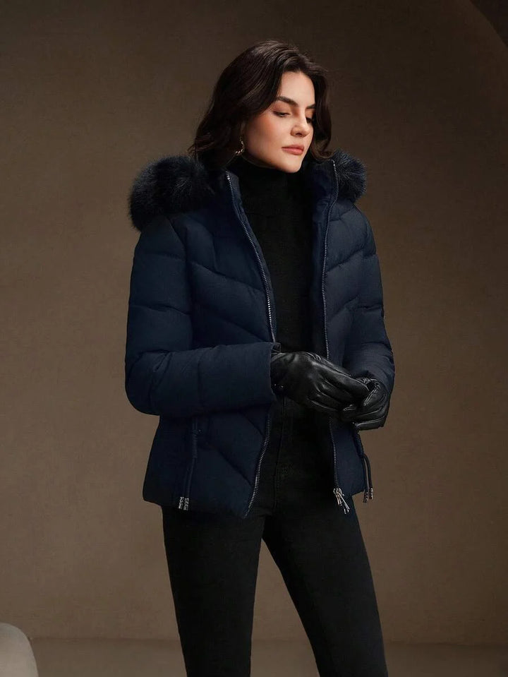 Jean | Chic Fur-Trim Hooded Puffer Jacket Coat