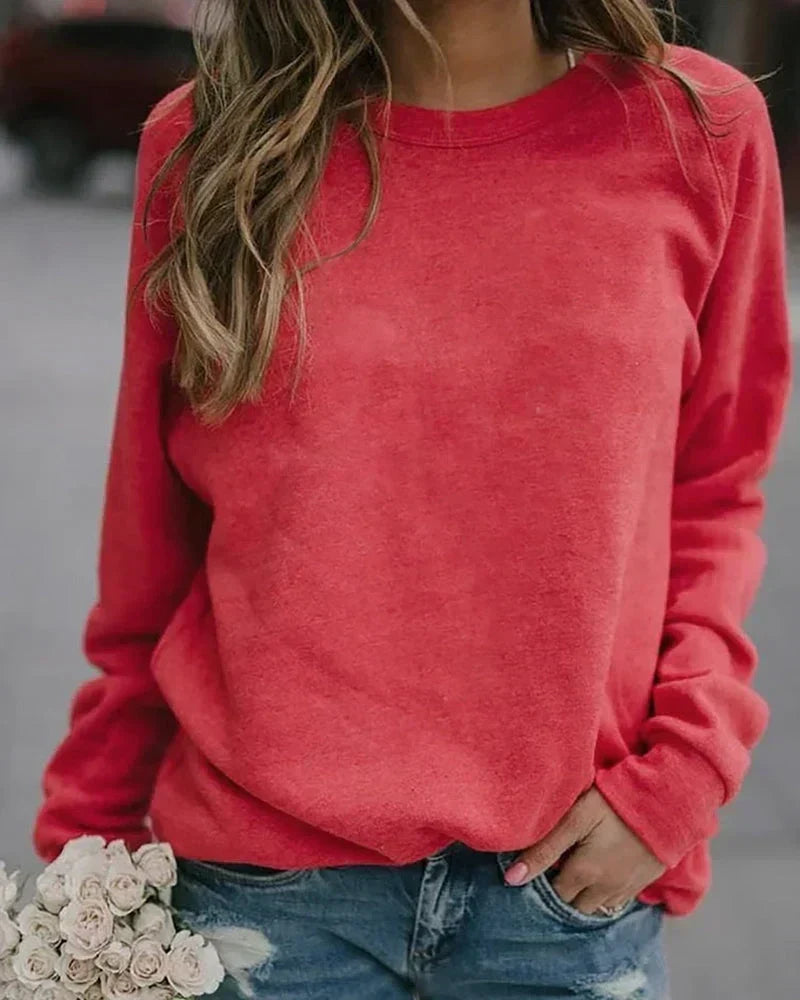 Jean | Cozy Relaxed Raglan Crewneck Sweatshirt
