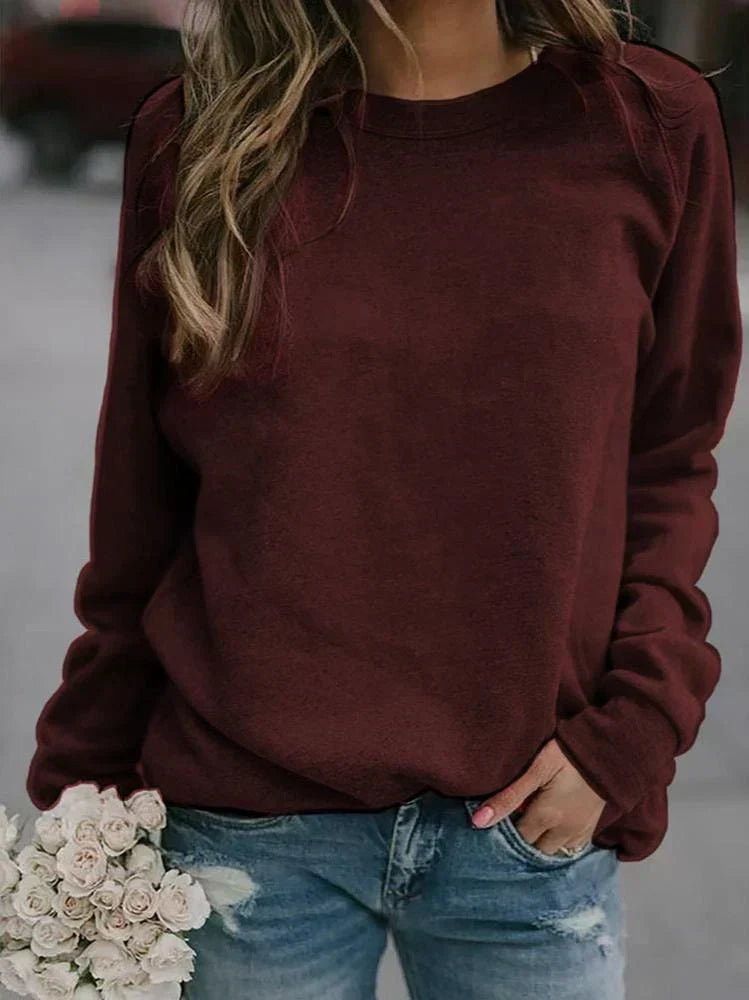 Jean | Cozy Relaxed Raglan Crewneck Sweatshirt
