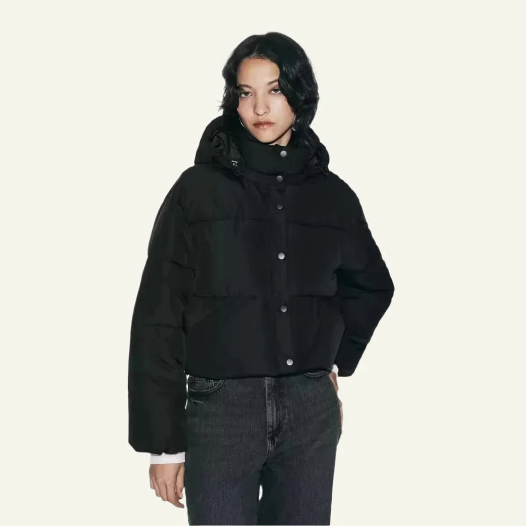 Jennifer | Classic Cropped Hooded Puffer Jacket