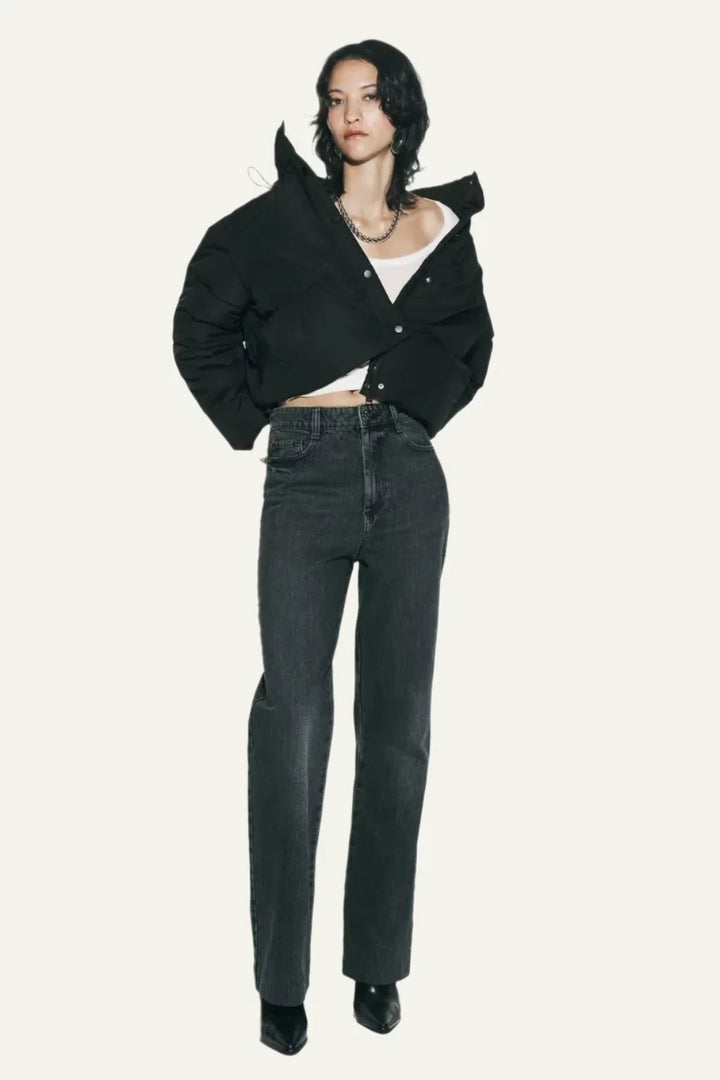 Jennifer | Classic Cropped Hooded Puffer Jacket