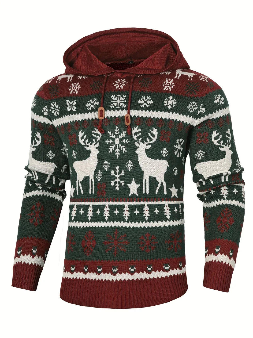 Jeremy | Hooded Reindeer Mens Christmas Sweater