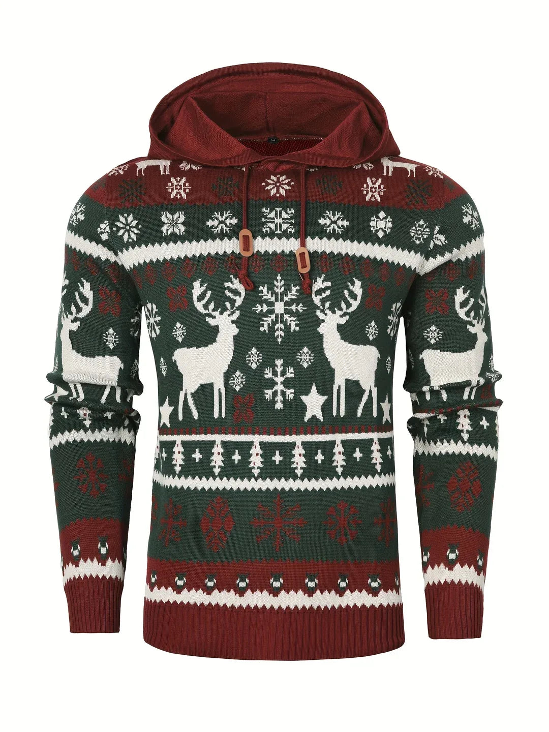 Jeremy | Hooded Reindeer Mens Christmas Sweater