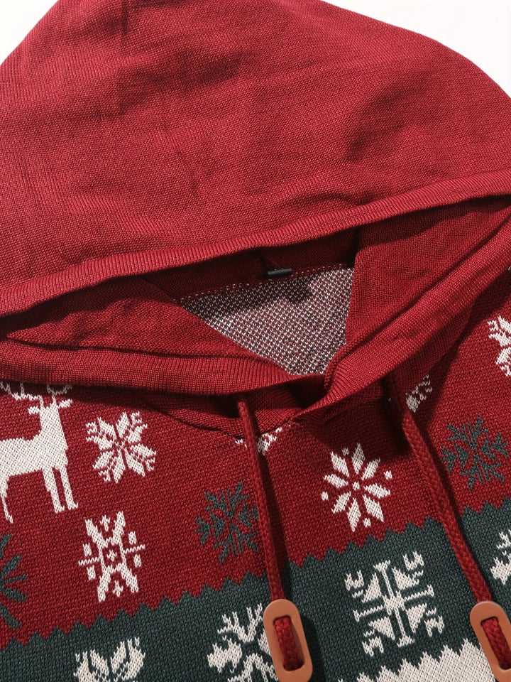 Jeremy | Hooded Reindeer Mens Christmas Sweater