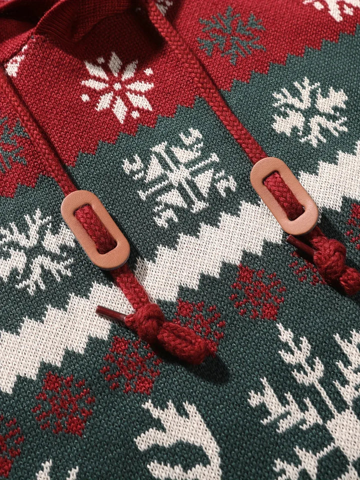 Jeremy | Hooded Reindeer Mens Christmas Sweater