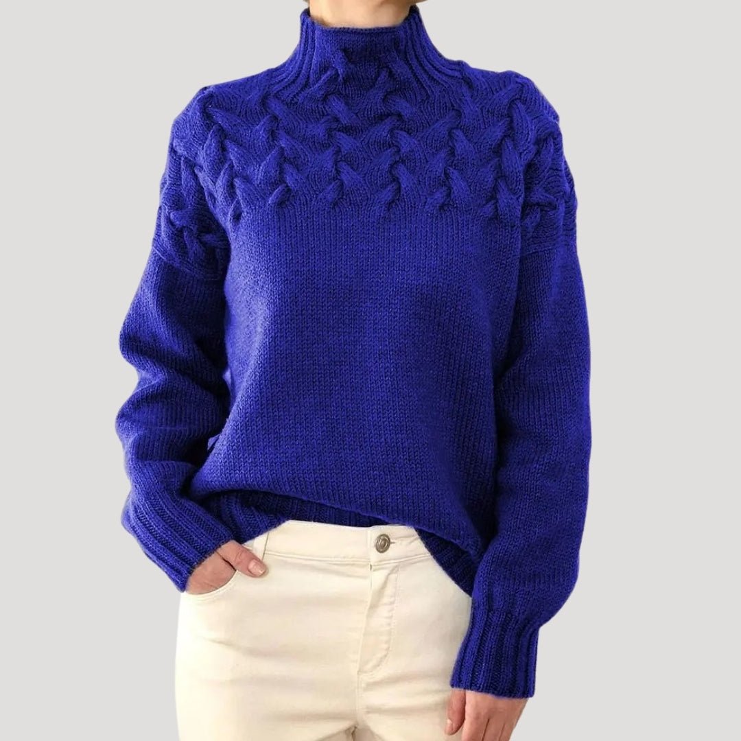 Jessica | Relaxed Fit Cable Knit Turtleneck Sweater