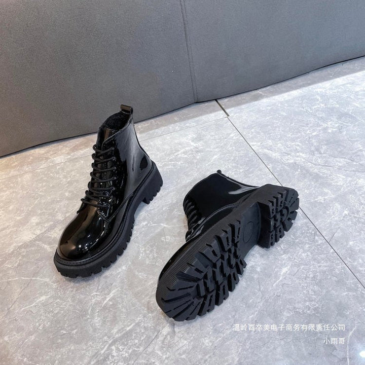 Joan | Cozy Chunky Platform Combat Boots Women Ankle Boots