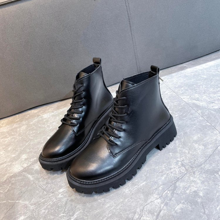 Joan | Cozy Chunky Platform Combat Boots Women Ankle Boots