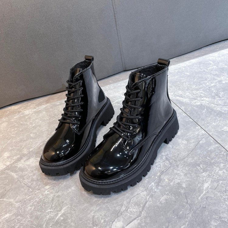 Joan | Cozy Chunky Platform Combat Boots Women Ankle Boots