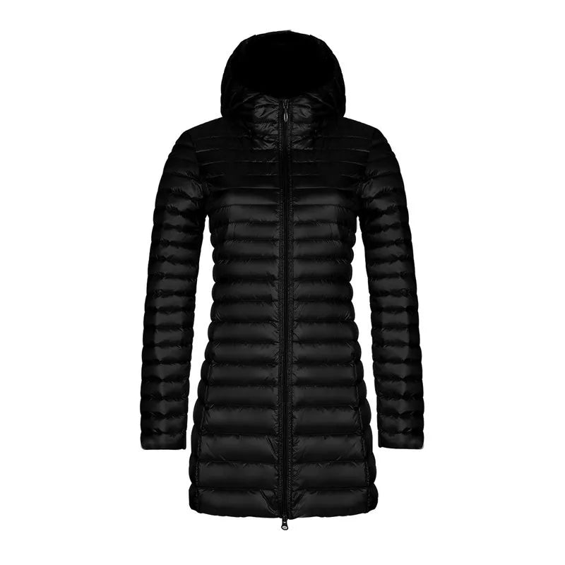 Joan | Cozy Hooded Quilted Mid-Length Puffer Jacket