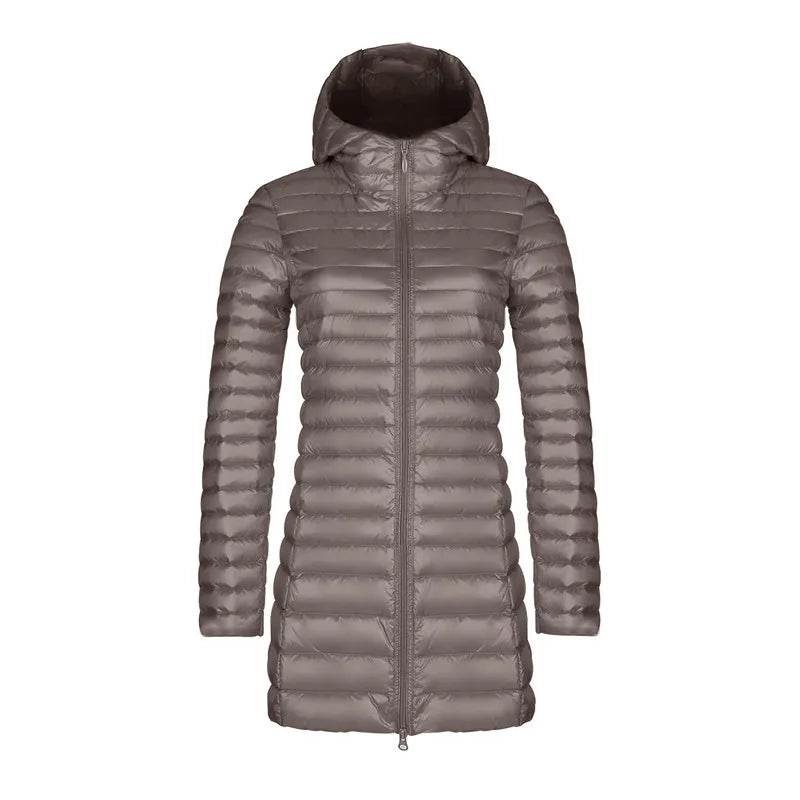 Joan | Cozy Hooded Quilted Mid-Length Puffer Jacket