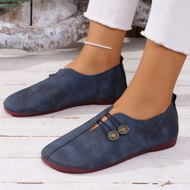 Joan | Timeless Closed Toe Mary Jane Slippers with Elastic Lacing