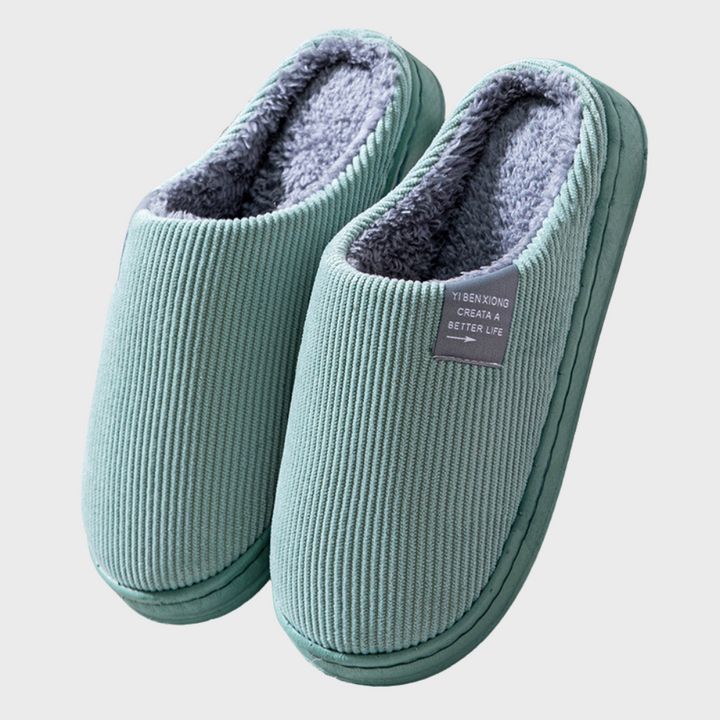 John | Ribbed Plush Lined Slip On Mens Slippers