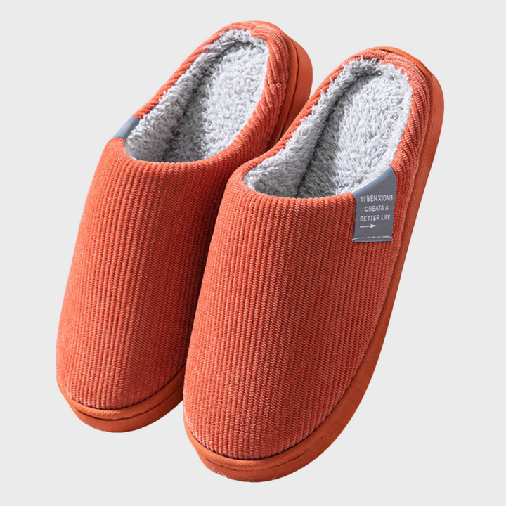 John | Ribbed Plush Lined Slip On Mens Slippers