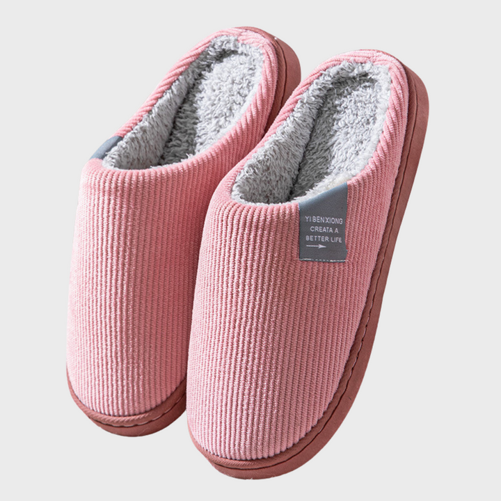 John | Ribbed Plush Lined Slip On Mens Slippers