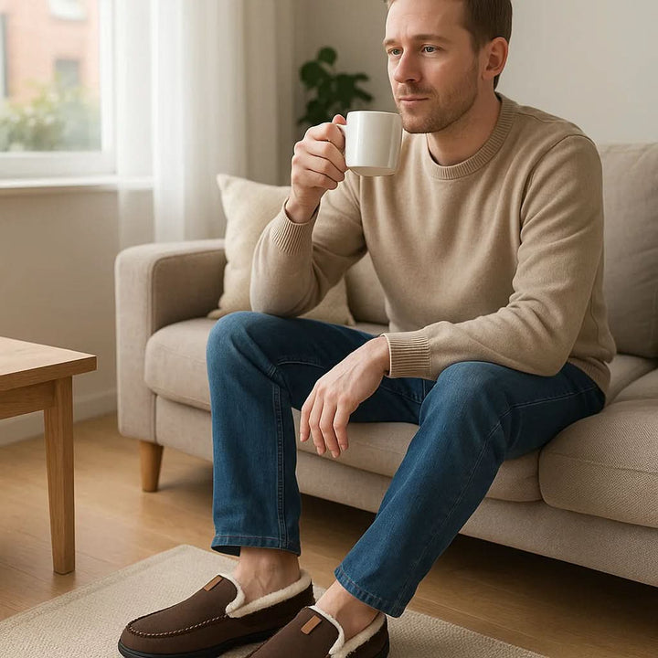 Jose | Classic Plush-Lined Moccasin Mens Slippers