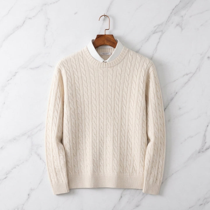 Jose | Timeless Crew Neck Chunky Cable Knit Sweater