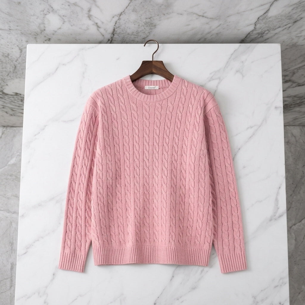 Jose | Timeless Crew Neck Chunky Cable Knit Sweater