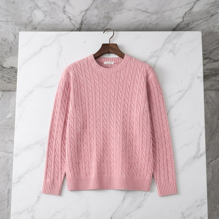 Jose | Timeless Crew Neck Chunky Cable Knit Sweater