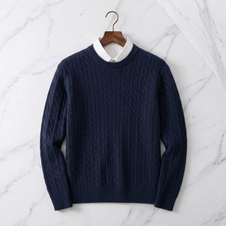 Jose | Timeless Crew Neck Chunky Cable Knit Sweater