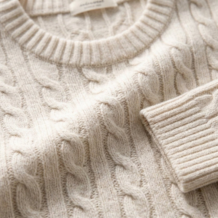 Jose | Timeless Crew Neck Chunky Cable Knit Sweater