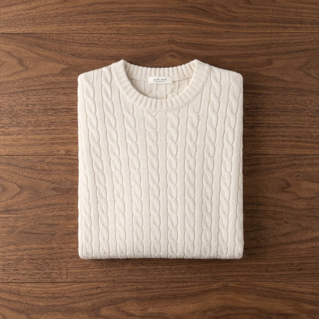 Jose | Timeless Crew Neck Chunky Cable Knit Sweater