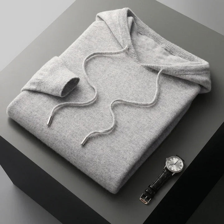 Joshua | Timeless Knit Drawstring Pullover Mens Hoodies