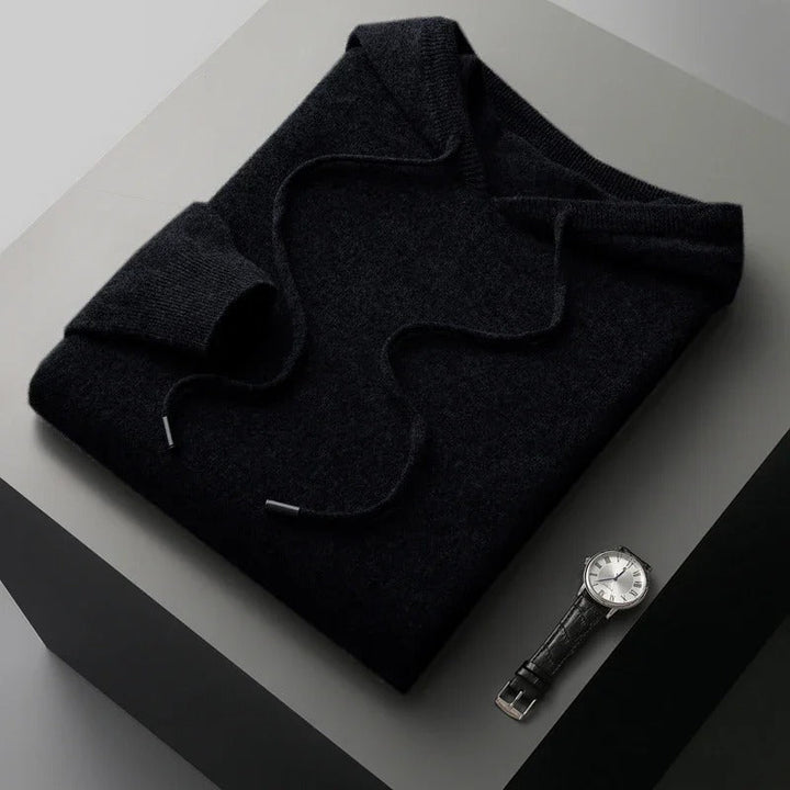 Joshua | Timeless Knit Drawstring Pullover Mens Hoodies