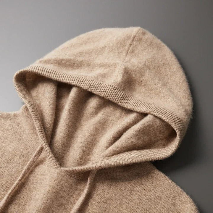 Joshua | Timeless Knit Drawstring Pullover Mens Hoodies