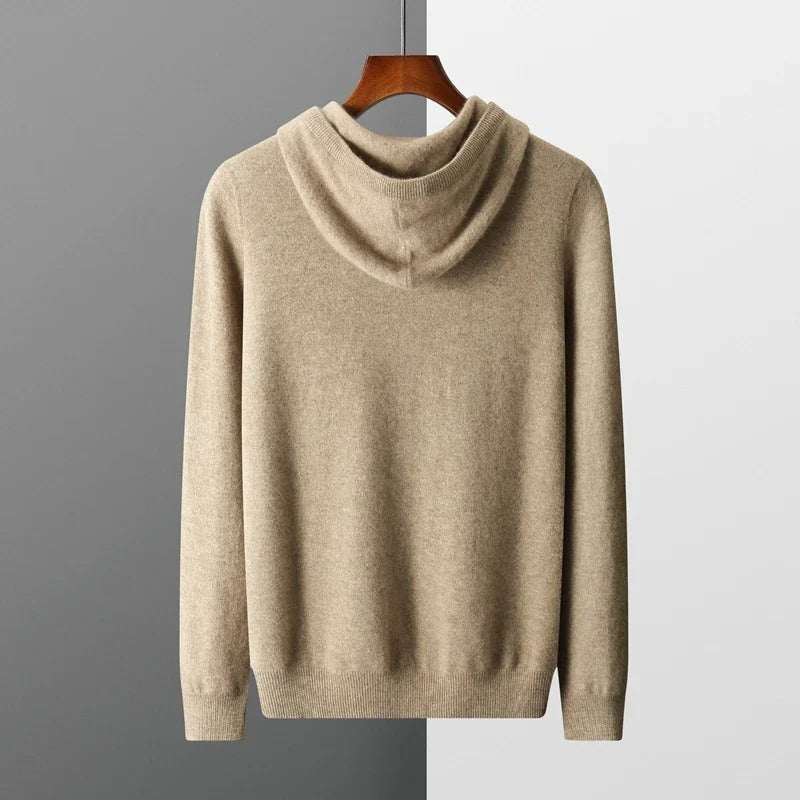 Joshua | Timeless Knit Drawstring Pullover Mens Hoodies