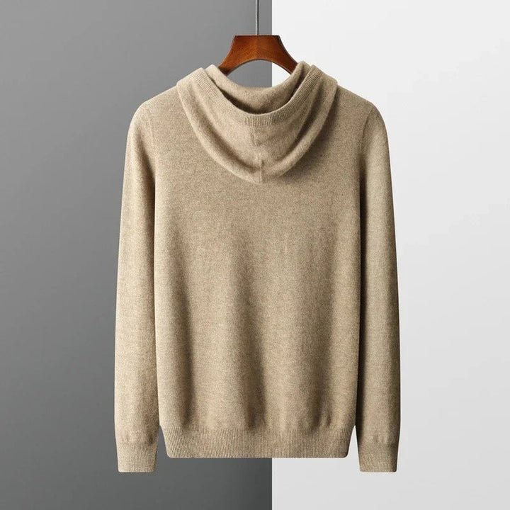 Joshua | Timeless Knit Drawstring Pullover Mens Hoodies
