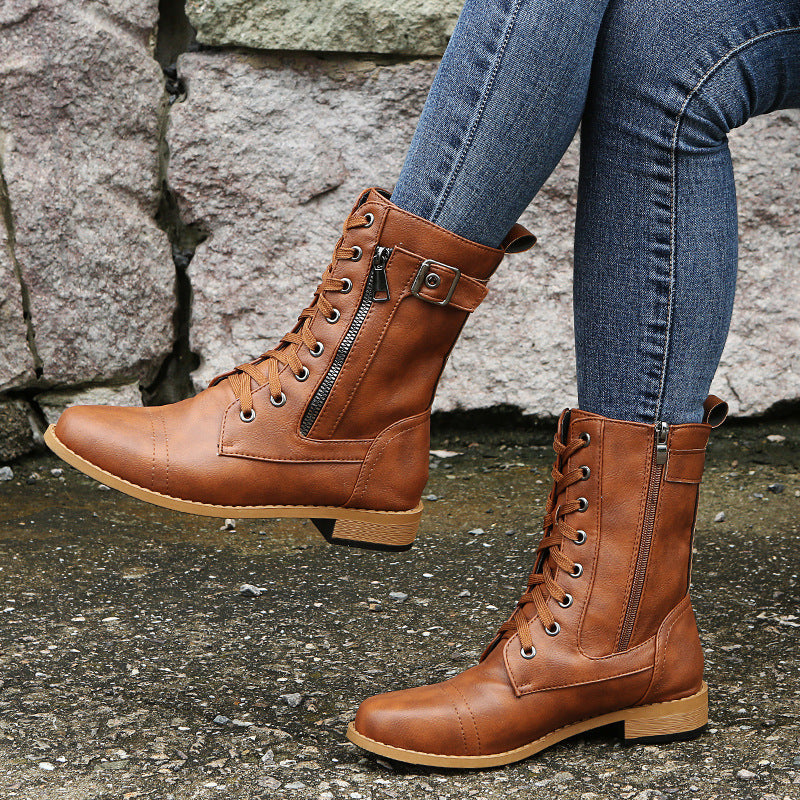 Joyce | Timeless Lace-Up Combat Boots Women