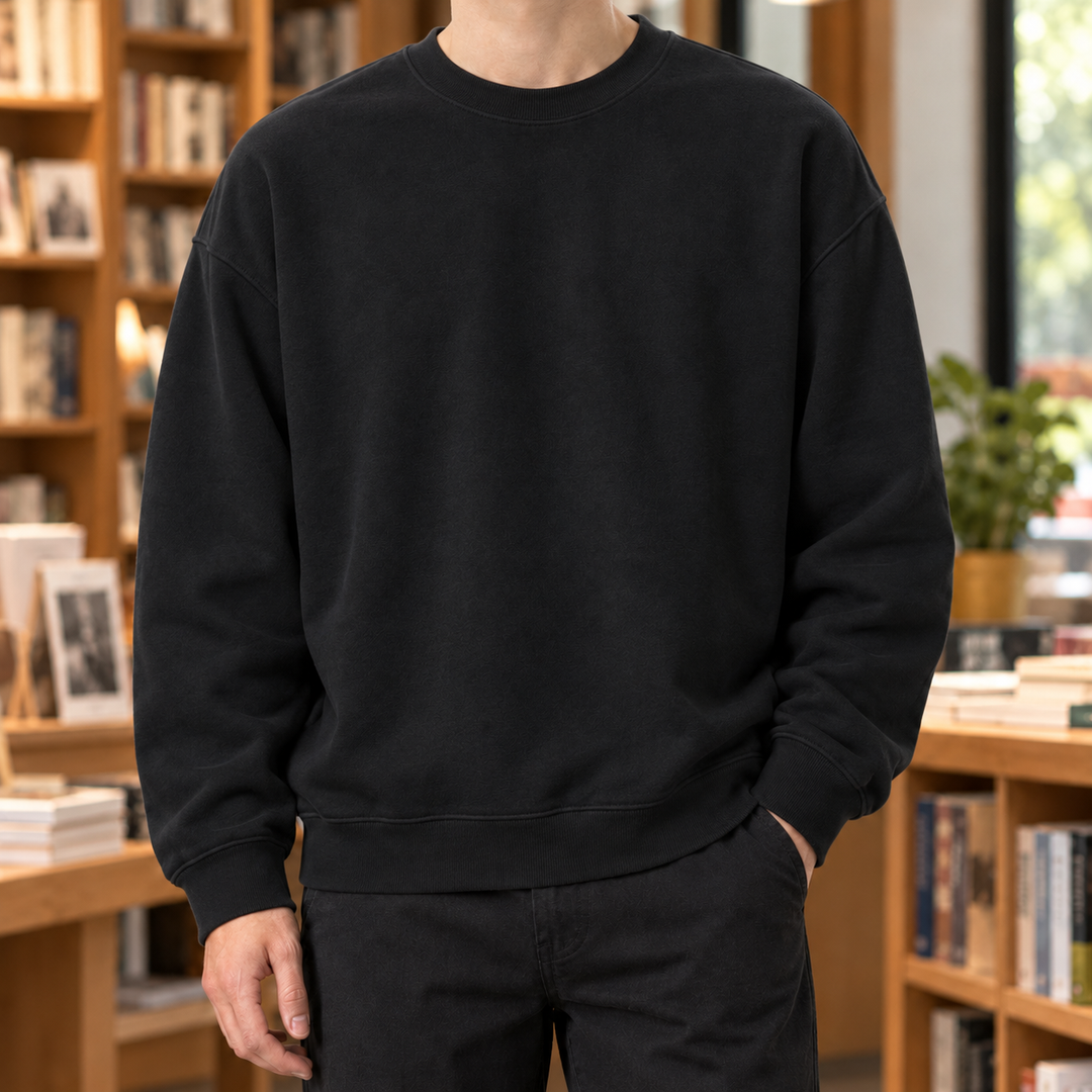 Juan | Graceful Relaxed Drop Shoulder Crewneck Sweatshirt