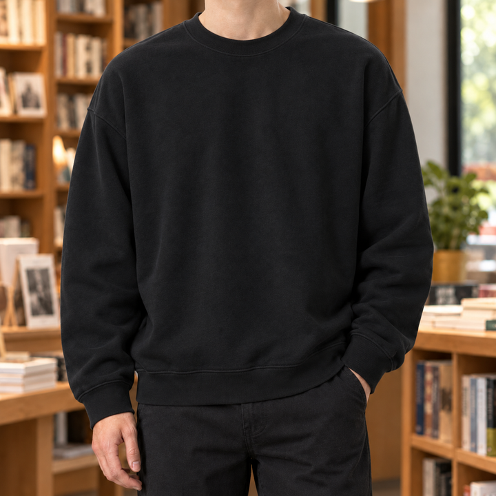 Juan | Graceful Relaxed Drop Shoulder Crewneck Sweatshirt