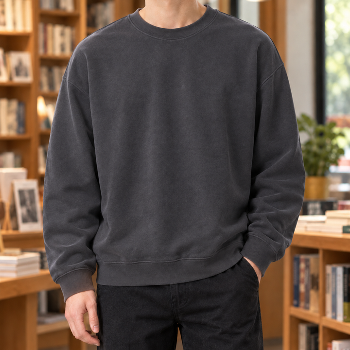 Juan | Graceful Relaxed Drop Shoulder Crewneck Sweatshirt