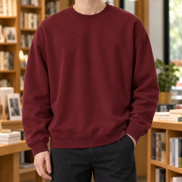 Juan | Graceful Relaxed Drop Shoulder Crewneck Sweatshirt