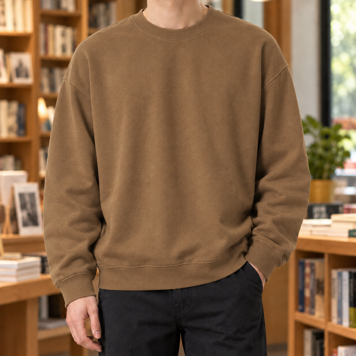 Juan | Graceful Relaxed Drop Shoulder Crewneck Sweatshirt