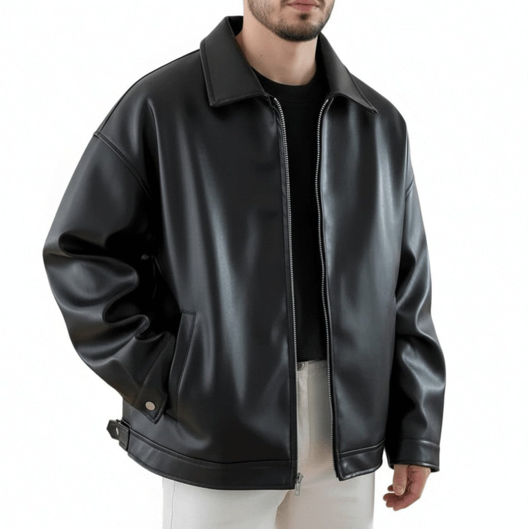 Juan | Timeless Oversized Leather Bomber Jacket