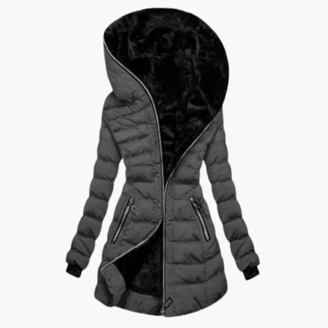 Judith | Chic Hooded Longline Winter Puffer Jacket