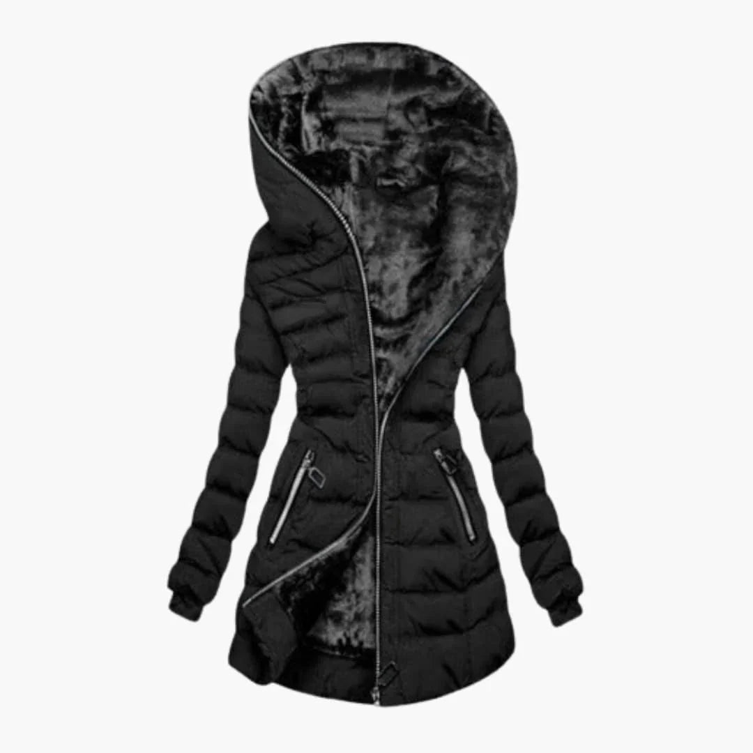 Judith | Chic Hooded Longline Winter Puffer Jacket